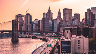 Wallpaper 4k Skyscrapers Bridge Road Manhattan New York