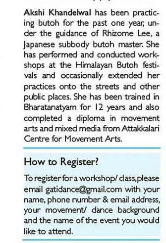 Butoh And Continuum Workshops