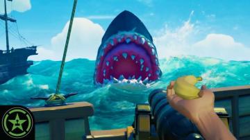 Fighting The Megalodon Sea Of Thieves Hungering Deep