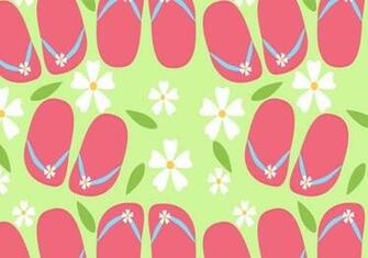 Cute Pink Flipflops Summer HD Background Wallpaper