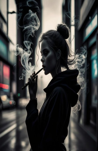Girl Smoking Wallpaper