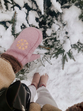 Winter Gloves Cozy Aesthetic Photography Wallpaper