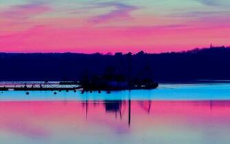 The Blue Pink Bay Wallpaper iPhone