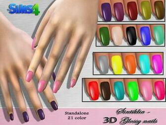 The Sims Custom Content Glossy Nails Community