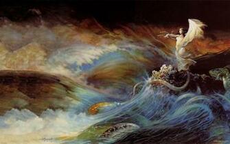 The Sea Witch By Frank Frazetta Widescreen Wallpaper