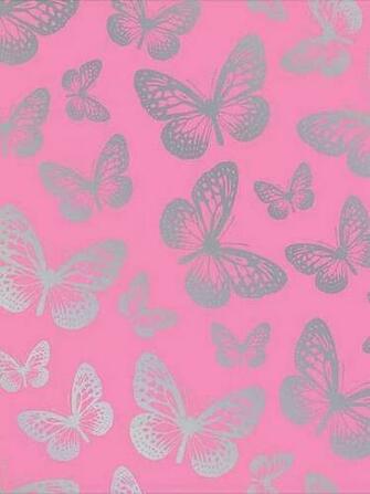 Pink Silver Butterflies Phone Wallpaper Background Lock Screen