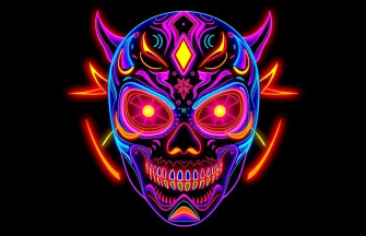 Neon Mask Wallpaper