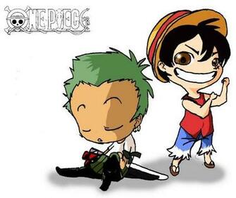 Chibi Luffy And Zoro One Piece New World Wallpaper
