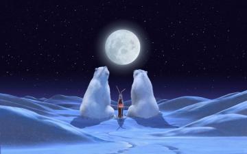 Coca Cola Polar Bears Winter Wallpaper HD Desktop And