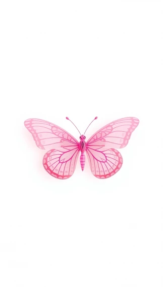 Wallpaper Butterfly Pink Background White