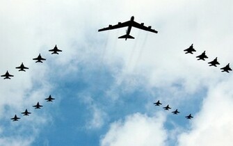 Quality B Stratofortress And Escort Military Airplanes Wallpaper