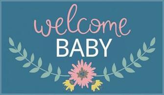 Welcoming Baby Card Hashtag Bg