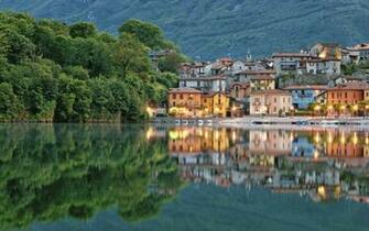 Mergozzo Piedmont Italy Lake Reflection Buildings