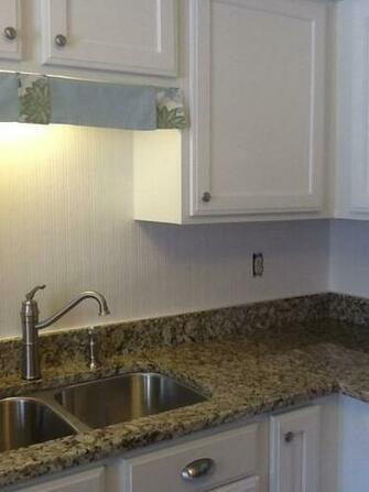 Using Allen Roth Beadboard Wallpaper From Lowes As A Backsplash