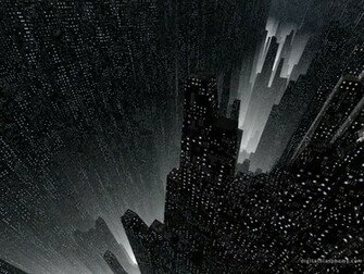 Dark City Abstract Wallpaper Full HD