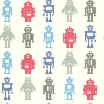 Robot League Multicolor Robots Wallpaper Eclectic By