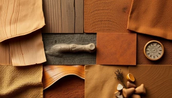 Collage Brown Wallpaper