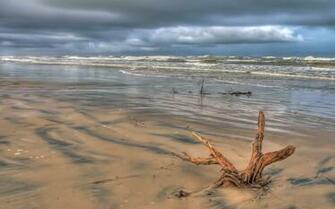 Stormy Clouds Above The Beach Wallpaper