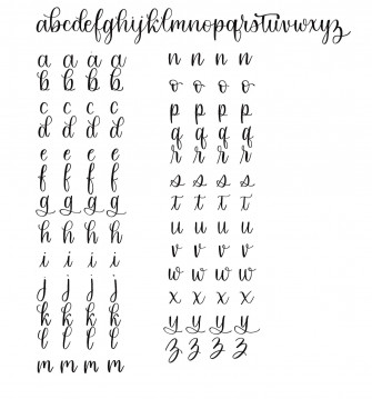 Calligraphy Alphabet Letters Guide Wallpaper