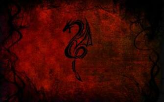 HD Background Red Dragon Art Patterns Design Wallpaper