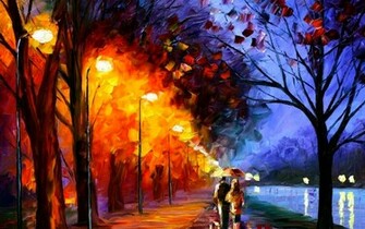 Wallpaper Oil Paintings Leonid Afremov