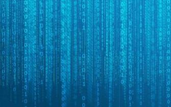 Blue Matrix Wallpaper Numbers Digital Art