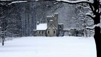 Cleveland Snow North Ohio Castle Castles Wallpaper