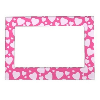 Pink Hearts Pattern Cute Girly Heart Background Photo Frame Magnets
