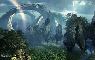 Wallpaper Avatar Pandora Stones Mountains Summer Island Jungle