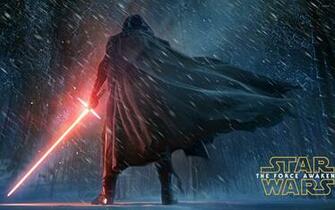 Kylo Ren In The Snowy Night Star Wars Force Awakens Wallpaper