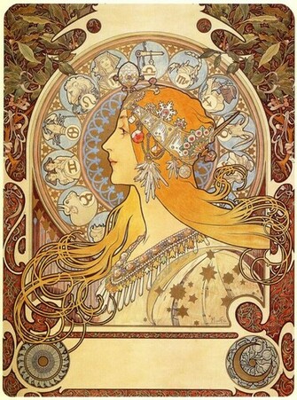 Zodiac Alphonse Mucha Paintings Wallpaper Image