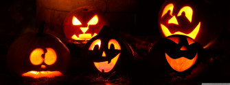 Lighted Halloween Pumpkins Ultra HD Desktop Background Wallpaper