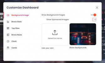 Disable Sponsored Wallpaper Image Ads In Brave Browser