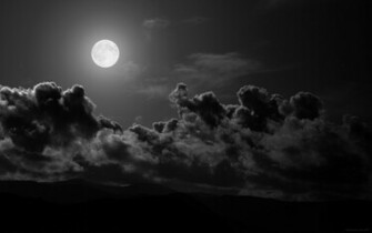 Full Moon Monochrome Desktop Pc And Mac Wallpaper