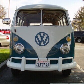 Vw Buses Blue White Bus