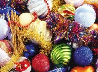 Christmas Decorations Balloons Colorful Tinsel Glitter Attributes