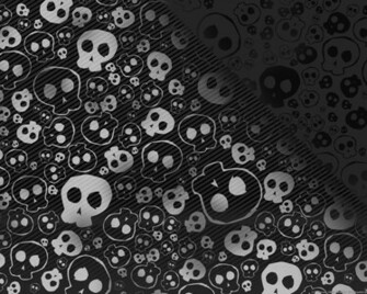 Black And White Skulls Wallpaper