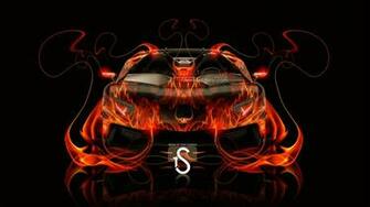 Wallpaper Lamborghini Aventador J Fire Abstract Car