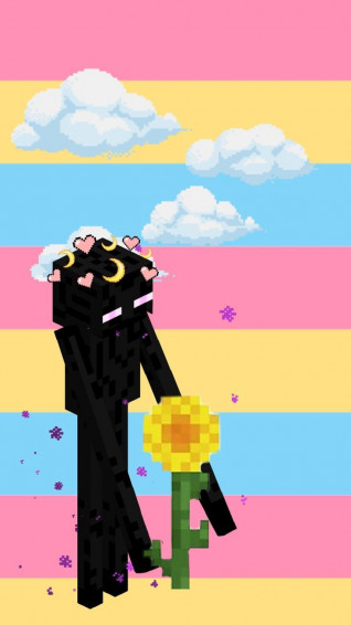 Cute Pansexual Enderman Wallpaper iPhone Phone
