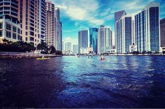 Wallpaper Miami Fl Florida Water Skyscrapers Houses