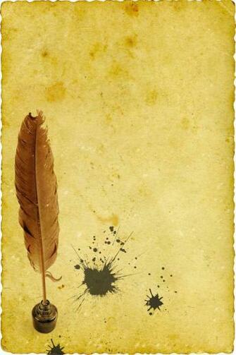Quill Pen Vintage Paper Background