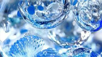 3d Blue Water Drops HD Wallpaper