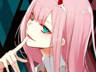 Desktop Wallpaper Green Eyes Long Pink Hair Anime Girl