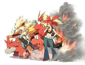Arcanine Asuna Pokemon Blaziken Breasts Camerupt Cleavage Fire