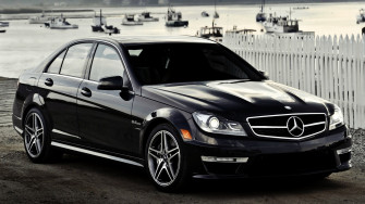 Mercedes Benz C Class Black Wallpaper