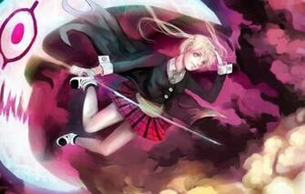 Wallpaper Maka Albarn Soul Eater Moon Girl Anime