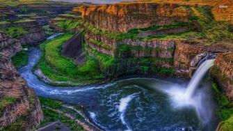Waterfall In Grand Teton National Park Wallpaper Nature