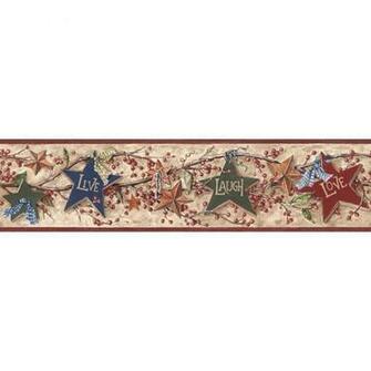 Live Laugh And Love Country Wallpaper Border By York