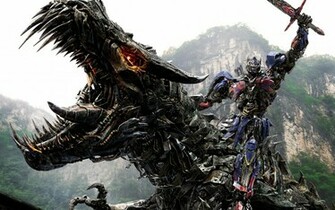 Optimus Prime On Dinobot Wallpaper HD