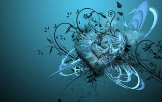Teal Abstract Heart